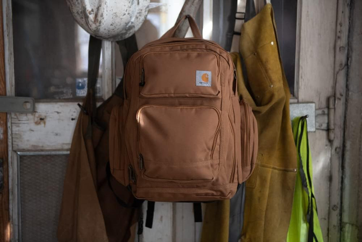 35L Triple-Compartment Backpack with Laptop Sleeve and Duravax Abrasion-Resistant Base in Brown