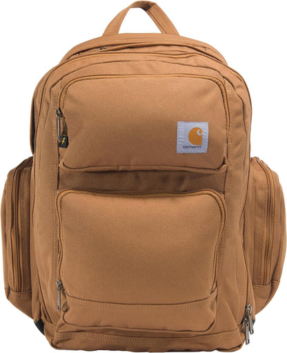 35L Triple-Compartment Backpack with Laptop Sleeve and Duravax Abrasion-Resistant Base in  Brown