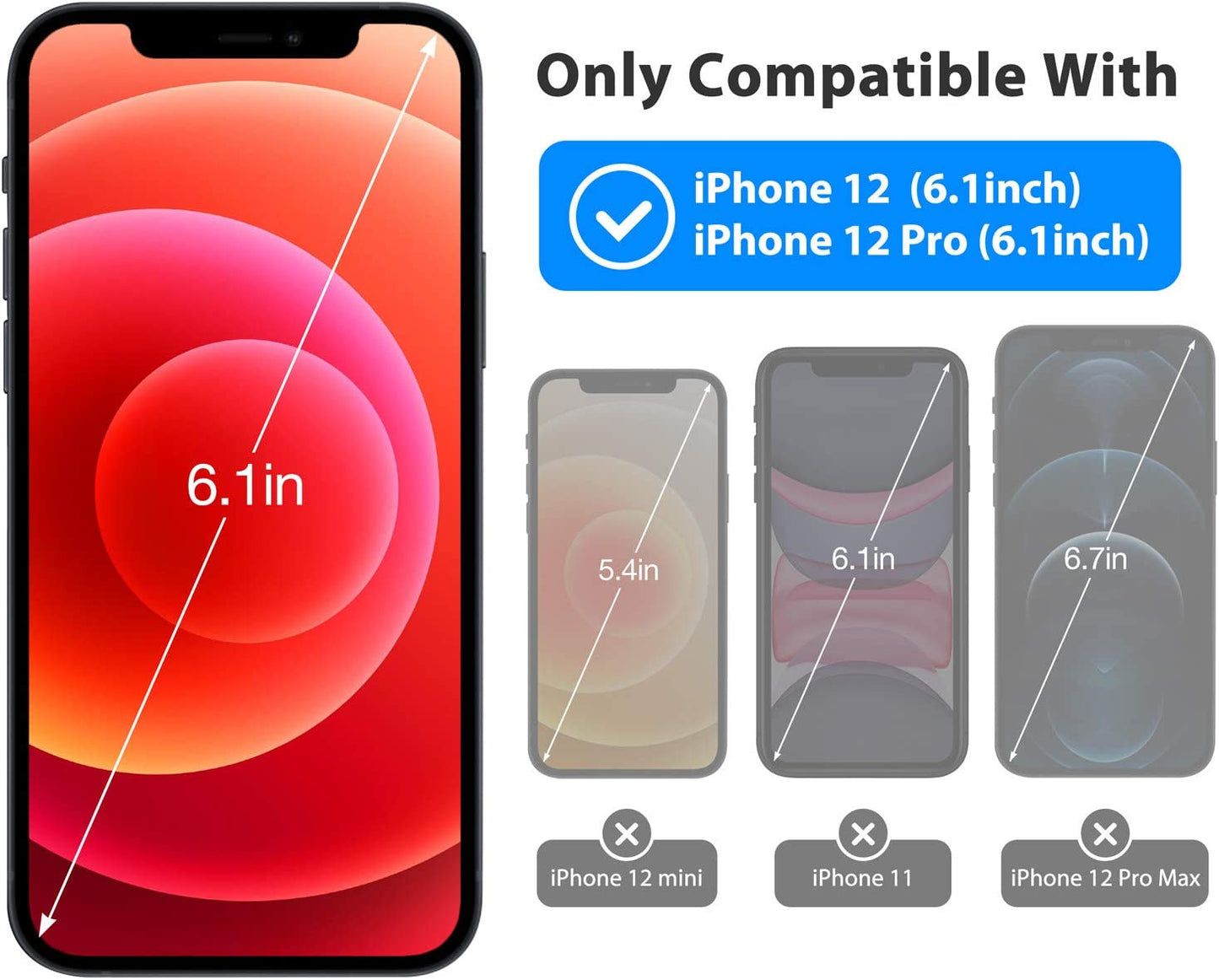 Sleek and Durable Clear Case for iPhone 12 & 12 Pro - Shockproof Protection with Crystal Embellishments