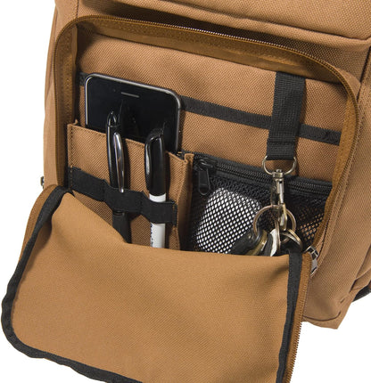 35L Triple-Compartment Backpack with Laptop Sleeve and Duravax Abrasion-Resistant Base in  Brown